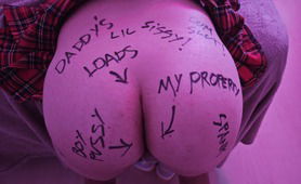 Spanked Bum And Sharpie