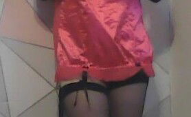 Pink Lingerie And Stockings