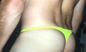 Behind