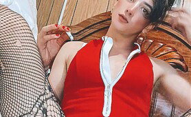 Red bathing Suit Raven Wilde