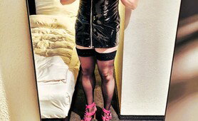 Black And Shiny Sissy Outfit