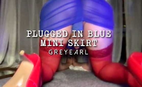 Plugged In Blue Mini Skirt