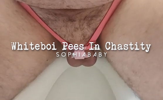 Whiteboi Pees In Chastity