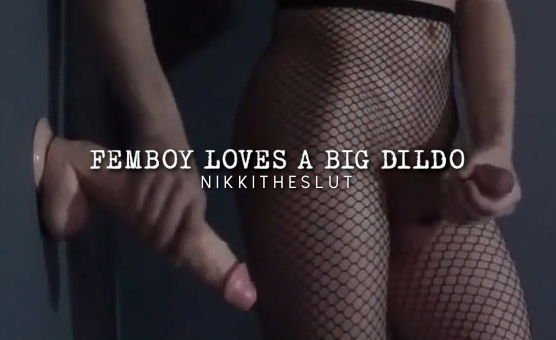 Femboy Loves A Big Dildo