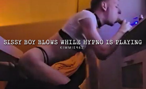 Sissy Boy Blows While Hypno Is Playing