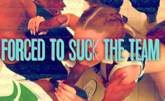 Forced To Suck The Team - Sissy Caption Story