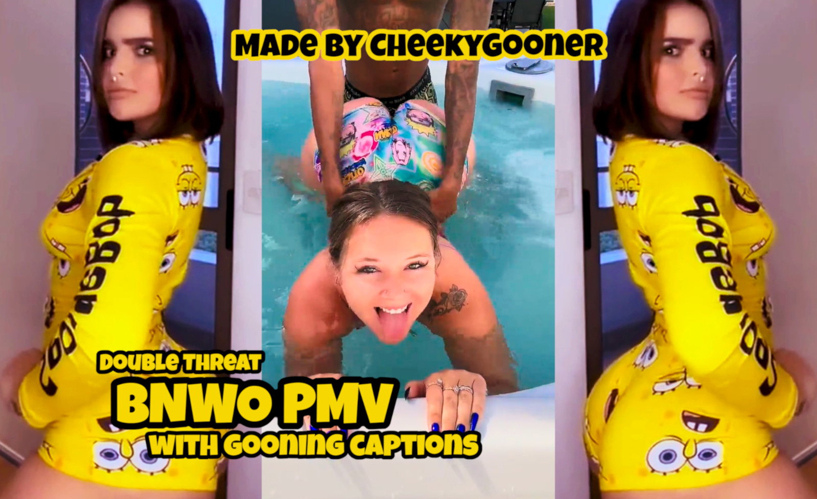 Double Threat - BNWO Splitscreen With Gooning Captions